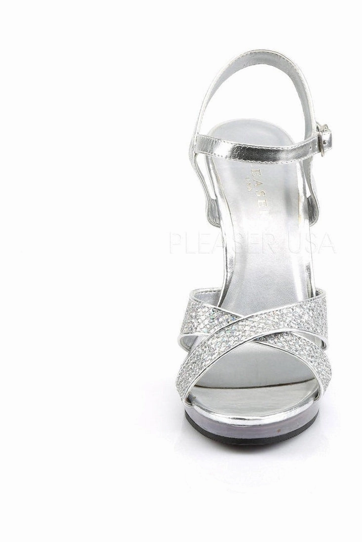 FLAIR-419(G) Sandal | Clear Glitter