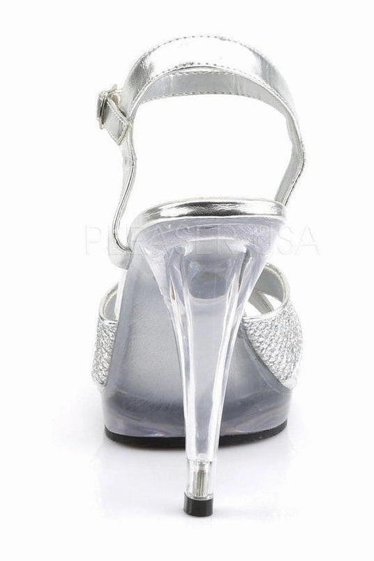 FLAIR-419(G) Sandal | Clear Glitter