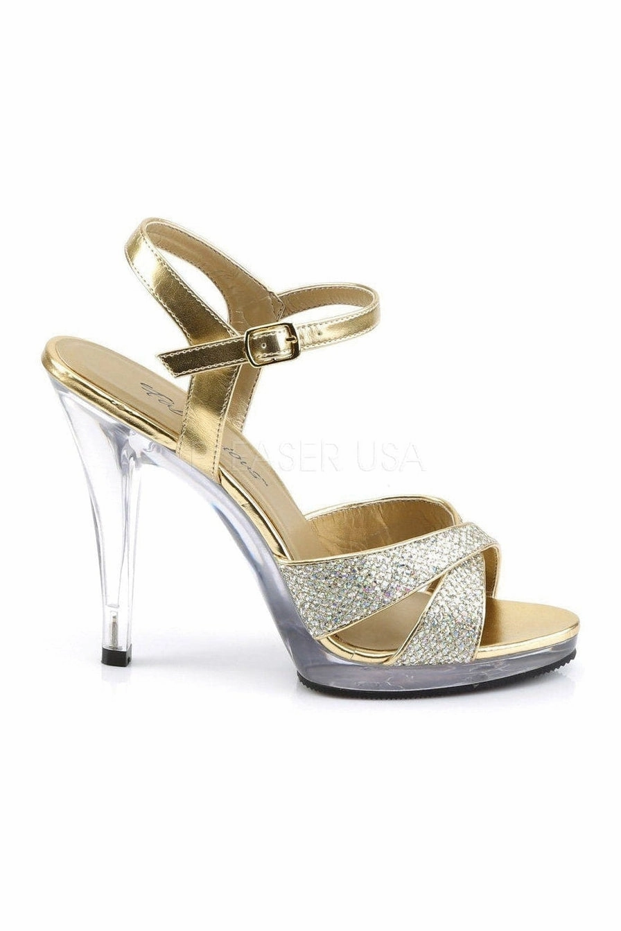 FLAIR-419(G) Sandal | Clear Glitter