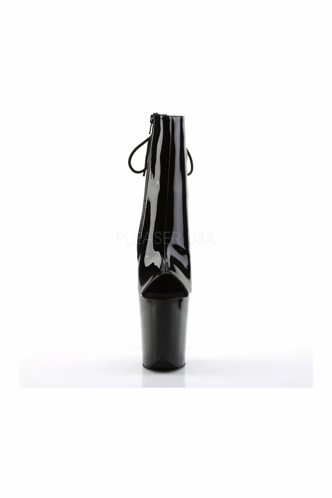 FLAMINGO-1018 Platform Boot  | Black Patent