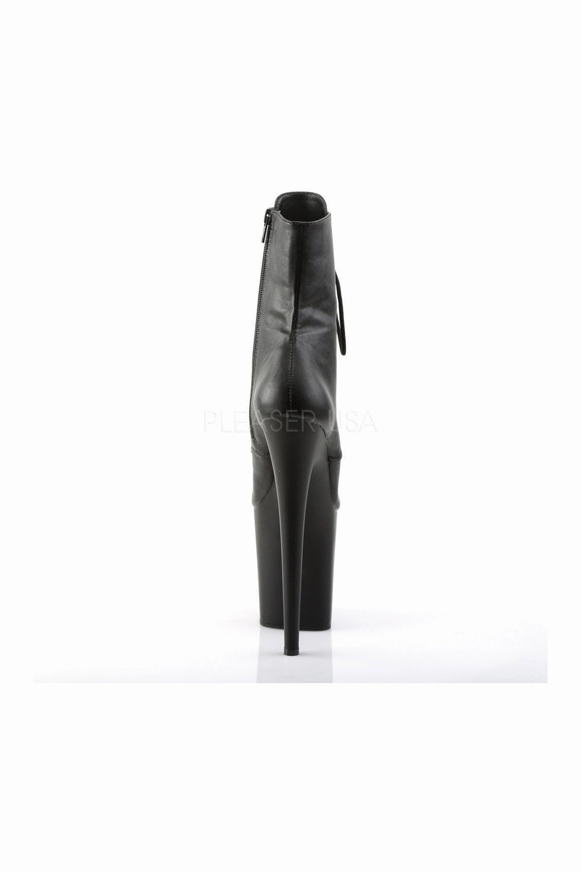 FLAMINGO-1020 Platform Boot  | Black Faux Leather