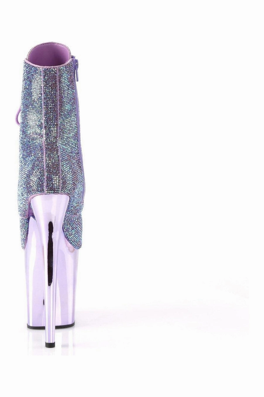 FLAMINGO-1020CHRS Ankle Boot | Purple Faux Suede