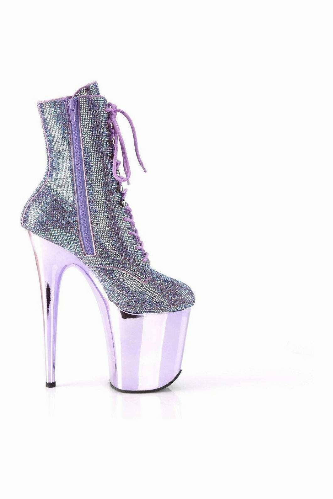 FLAMINGO-1020CHRS Ankle Boot | Purple Faux Suede