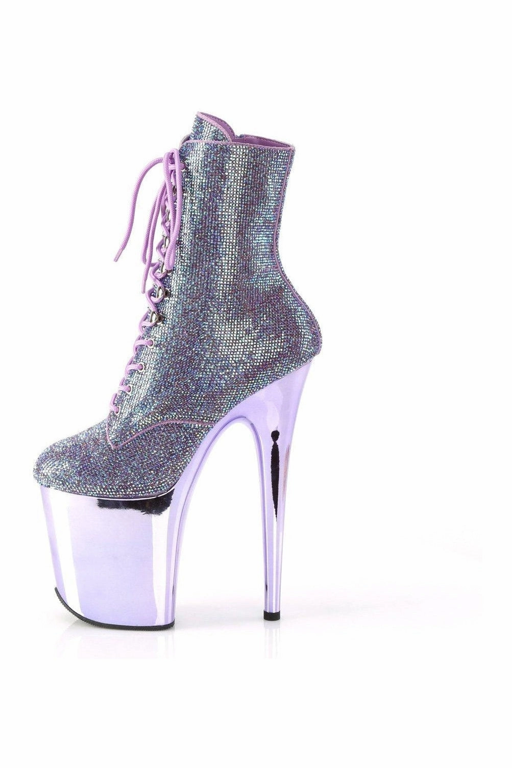 FLAMINGO-1020CHRS Ankle Boot | Purple Faux Suede