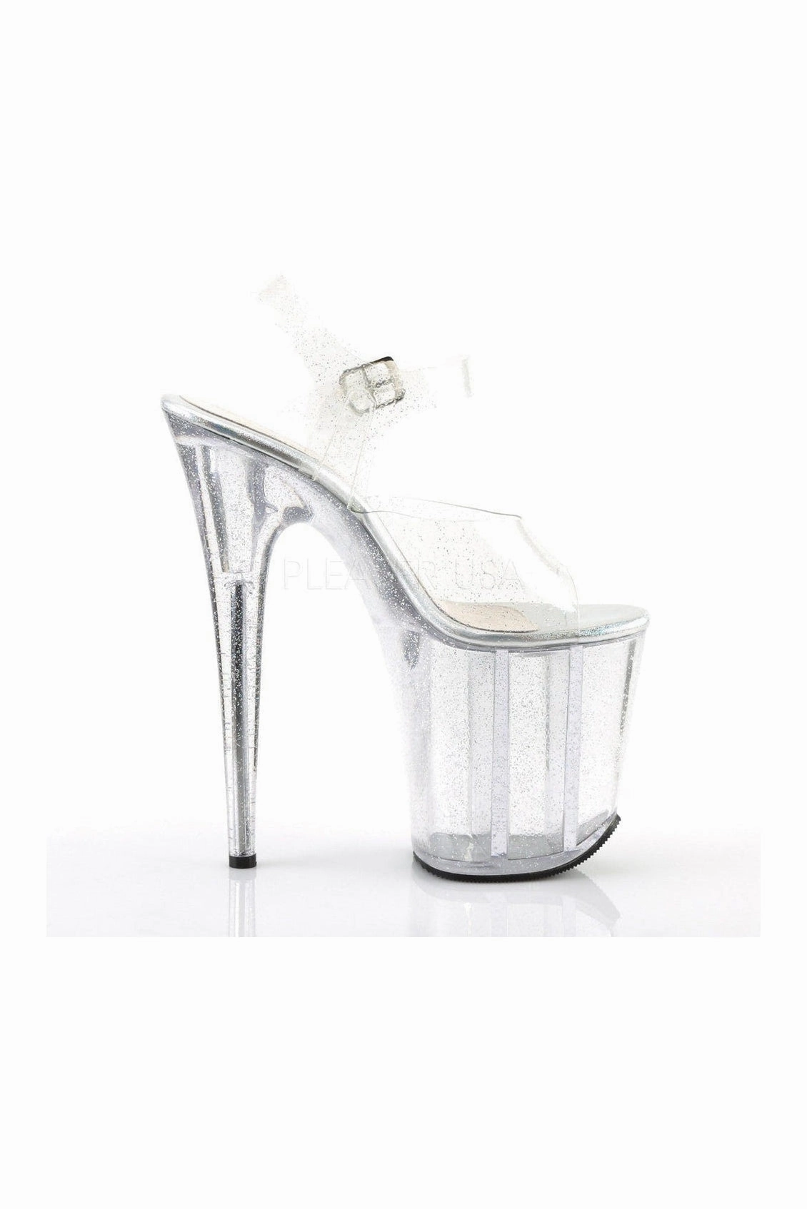 FLAMINGO-808MMG Platform Sandal  | Clear Vinyl