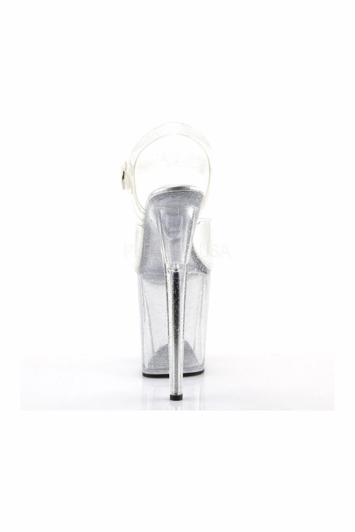 FLAMINGO-808MMG Platform Sandal  | Clear Vinyl