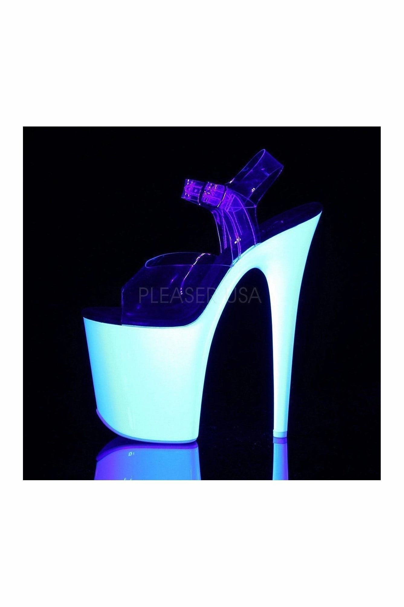FLAMINGO-808UV Platform Sandal  | Clear Vinyl