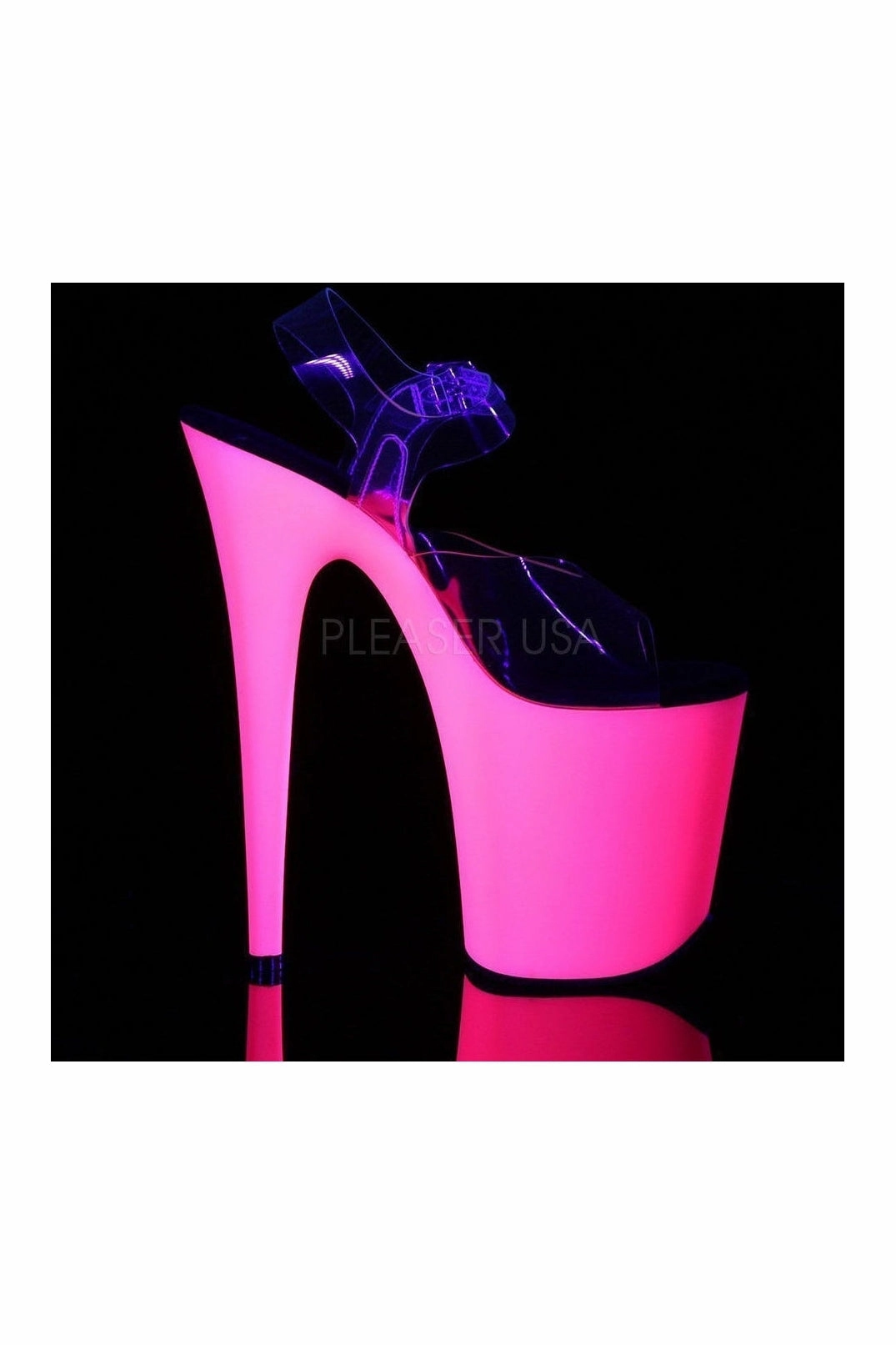 FLAMINGO-808UV Platform Sandal  | Clear Vinyl