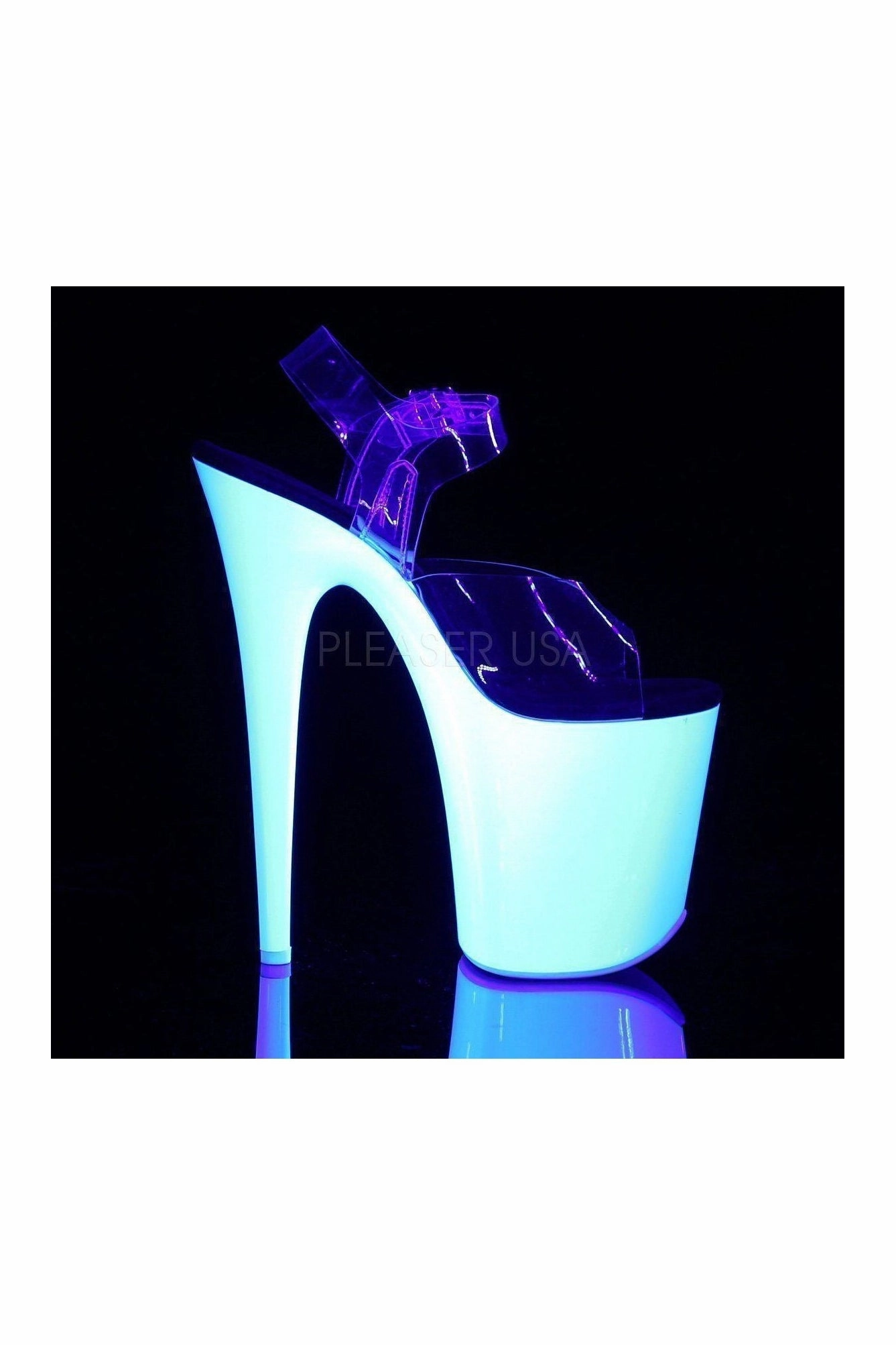 FLAMINGO-808UV Platform Sandal  | Clear Vinyl