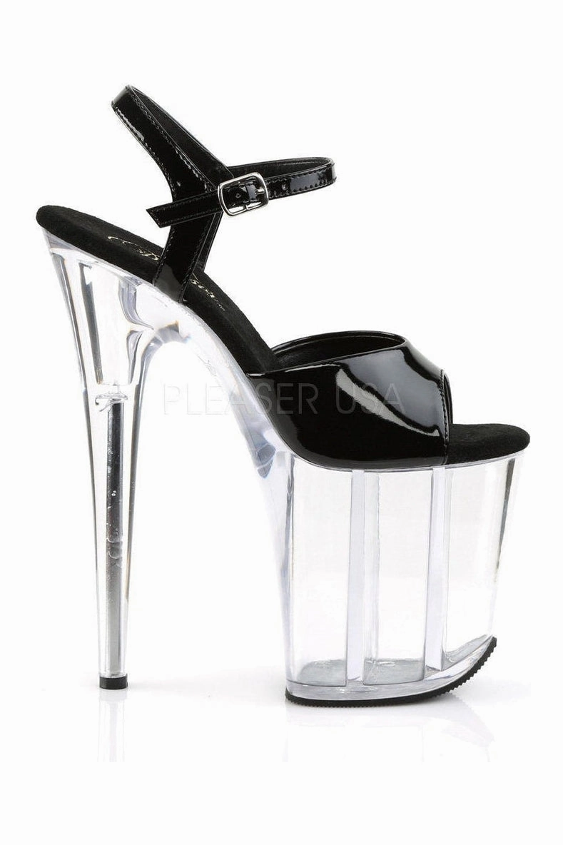 FLAMINGO-809 Platform Sandal  | Black Patent