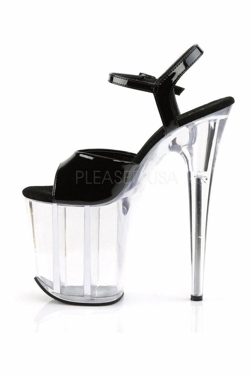 FLAMINGO-809 Platform Sandal  | Black Patent