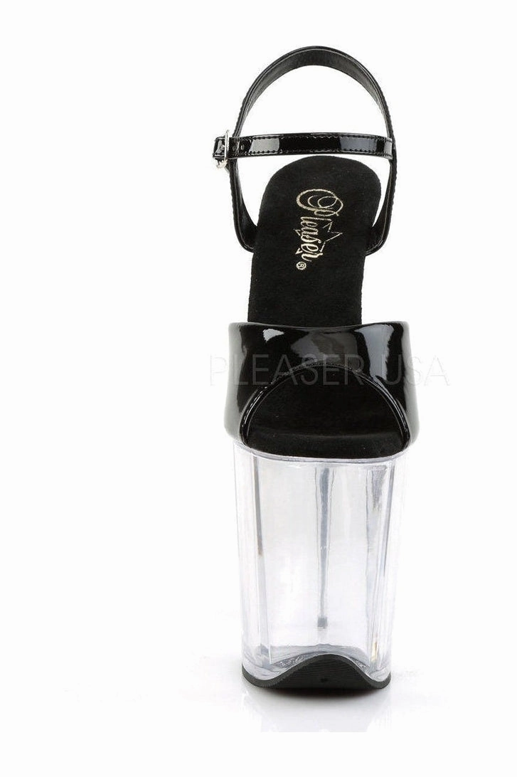 FLAMINGO-809 Platform Sandal  | Black Patent