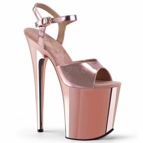 FLAMINGO-809  Rose Gold Metallic Pu/Rose Gold Chrome