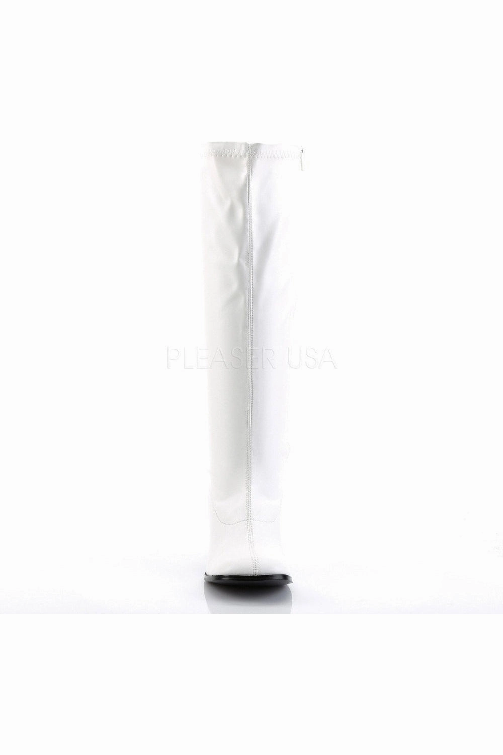 GOGO-300WC Go Go Boot | White Faux Leather