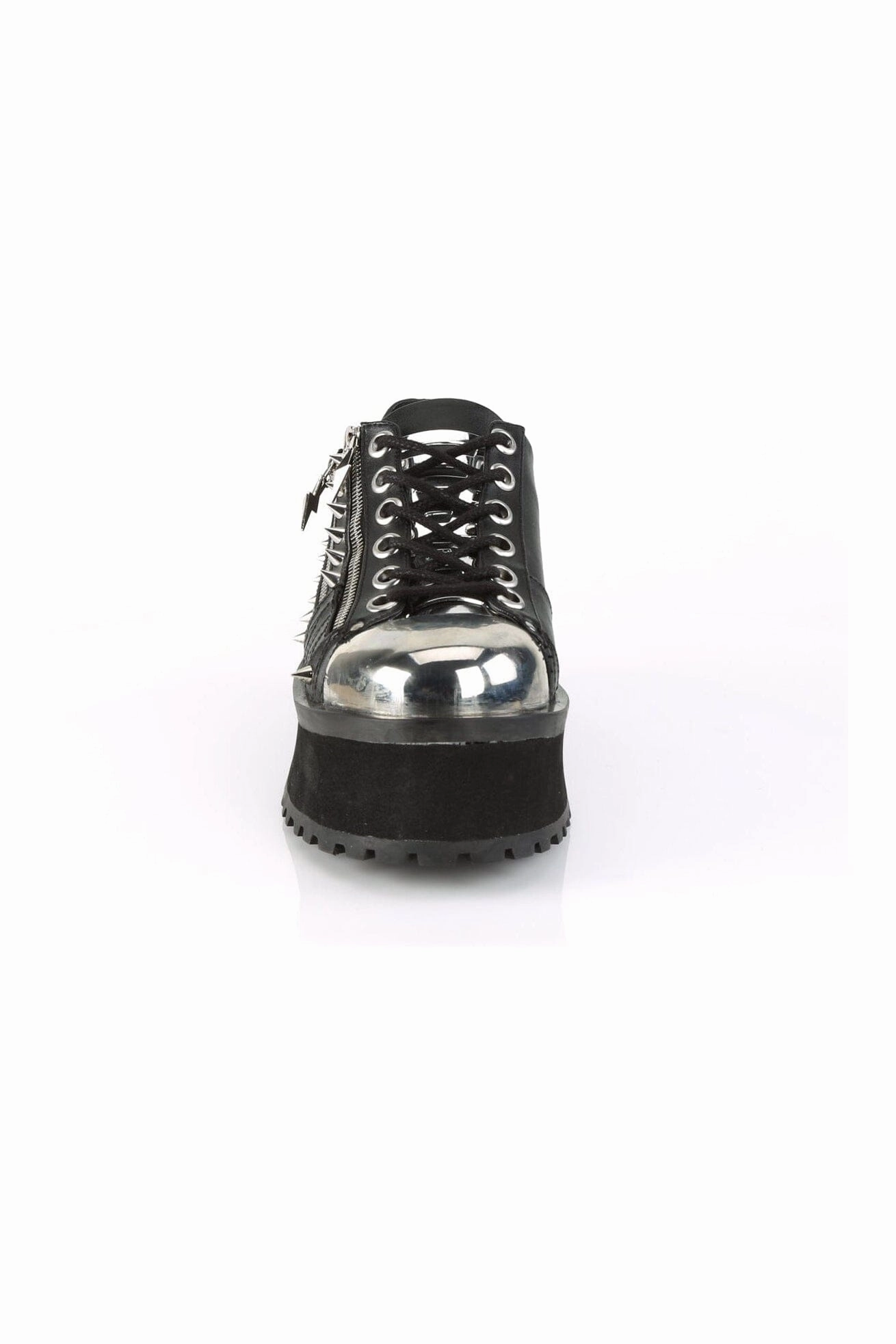 GRAVEDIGGER-04 Black Vegan Leather Cyber Shoe