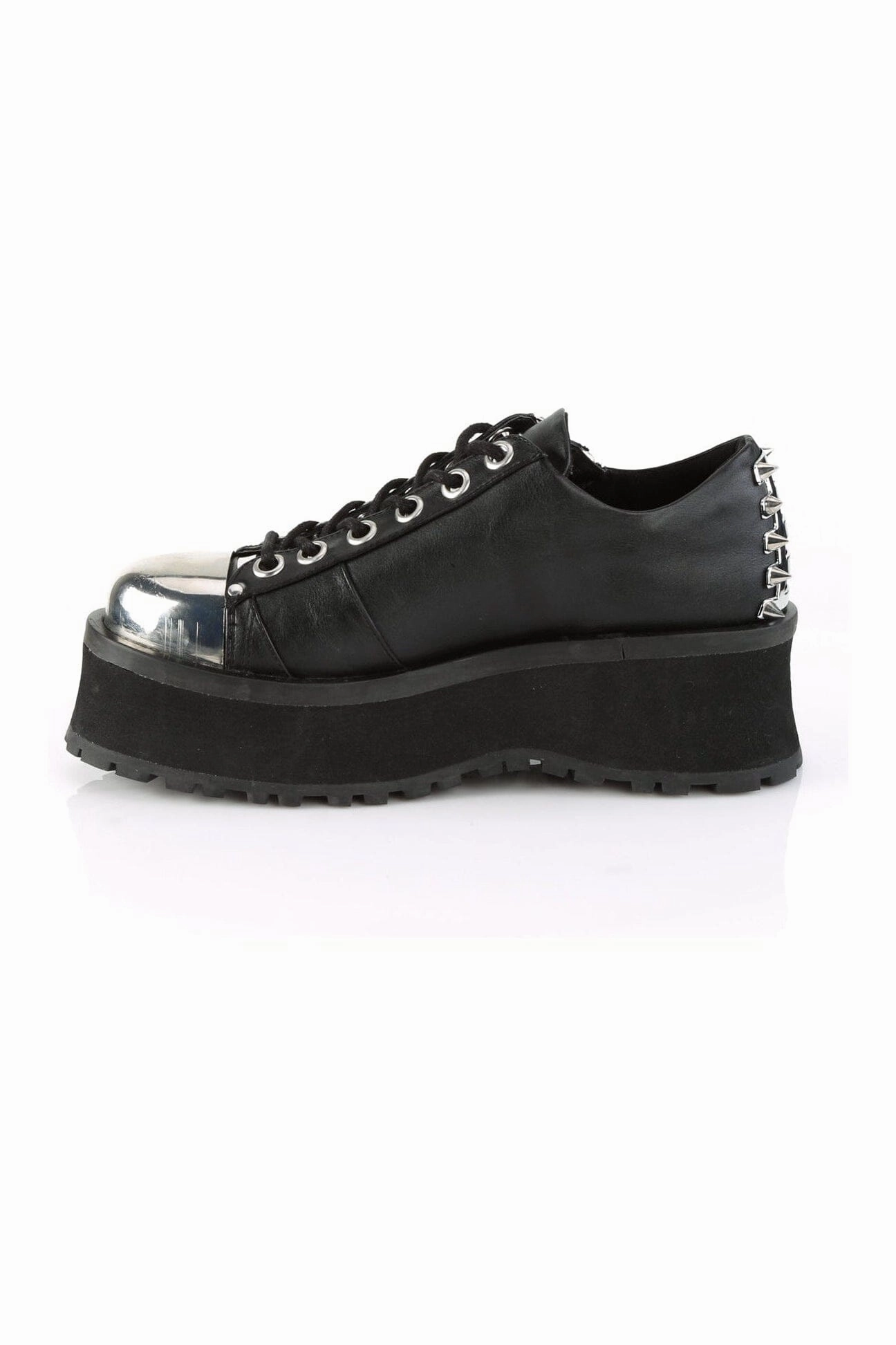 GRAVEDIGGER-04 Black Vegan Leather Cyber Shoe