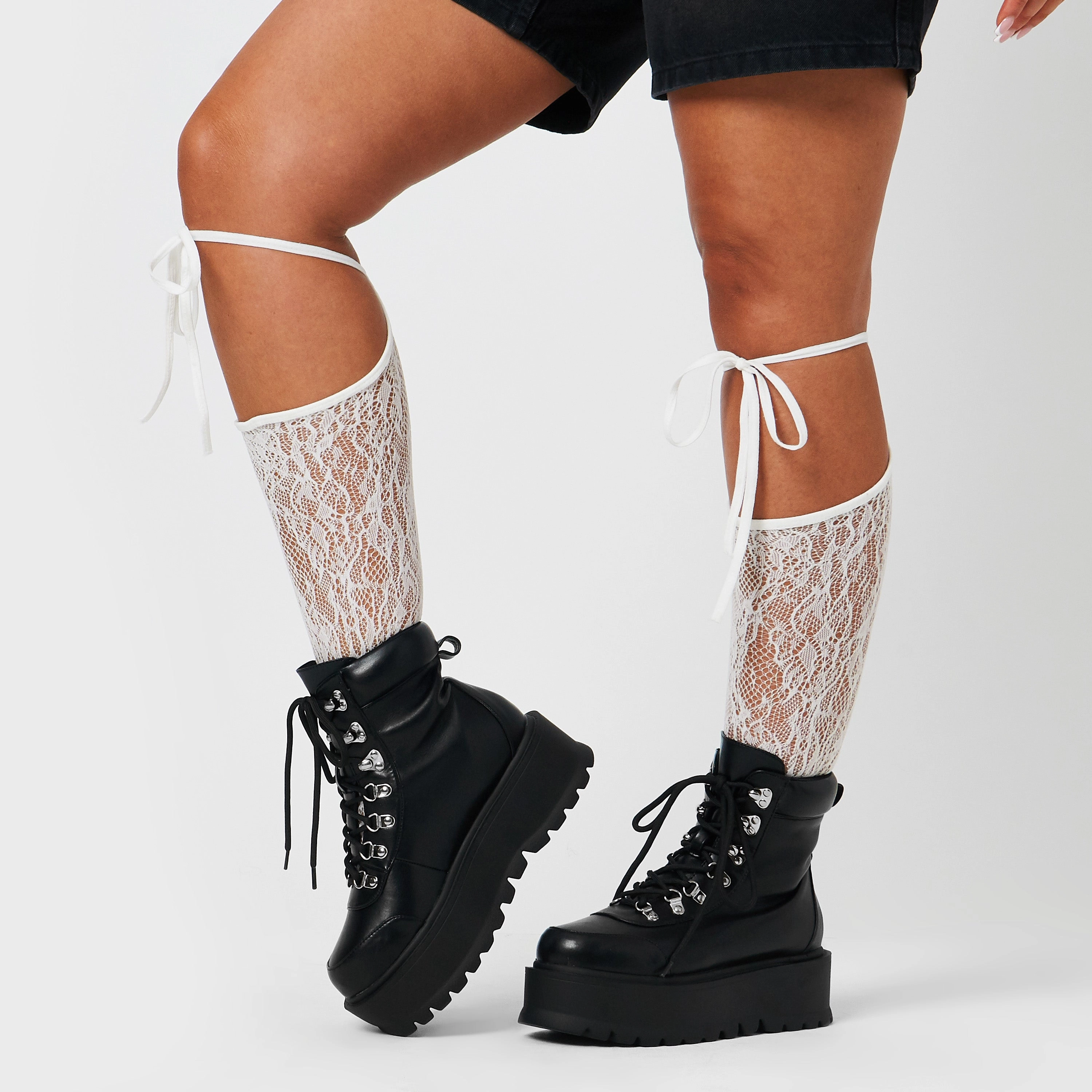 HYDRA All Black Matrix Platform Boots