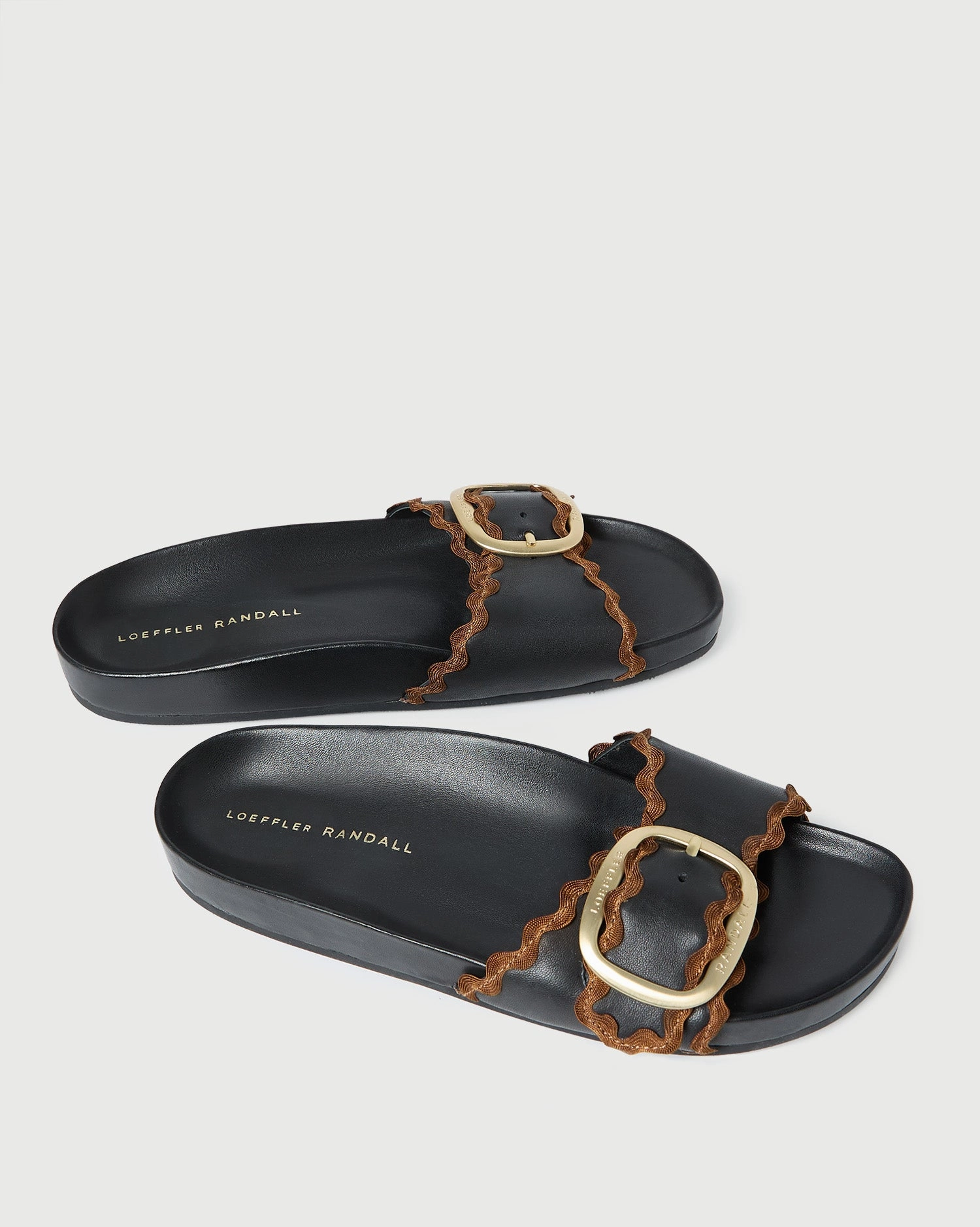 Iris Black/Cacao Flat Sandal