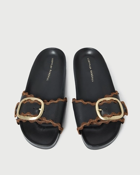 Iris Black/Cacao Flat Sandal