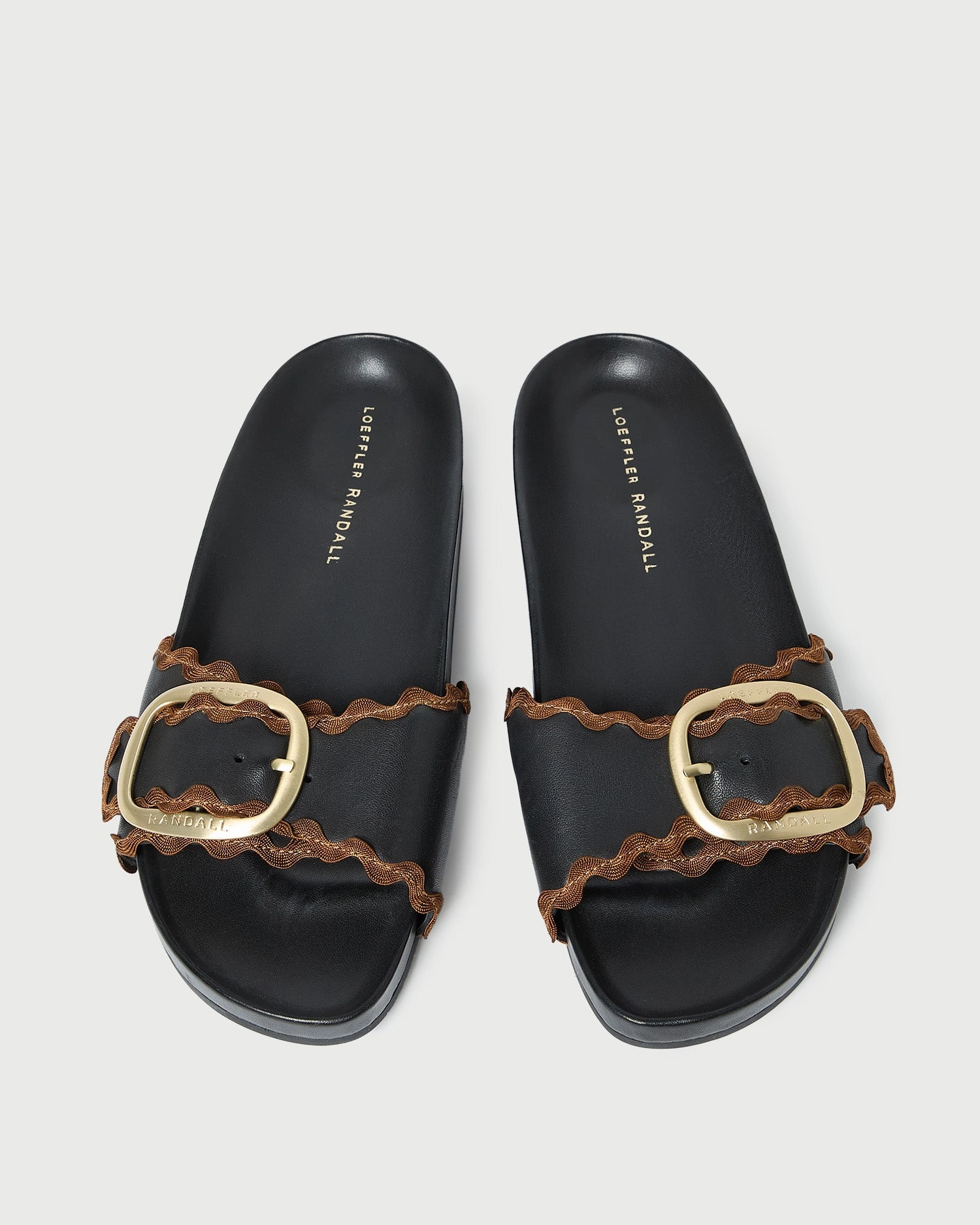 Iris Black/Cacao Flat Sandal