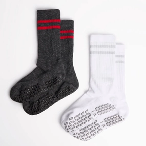 Kai Crew Grip Socks - 2 Pack Bundle (Pilates / Barre)