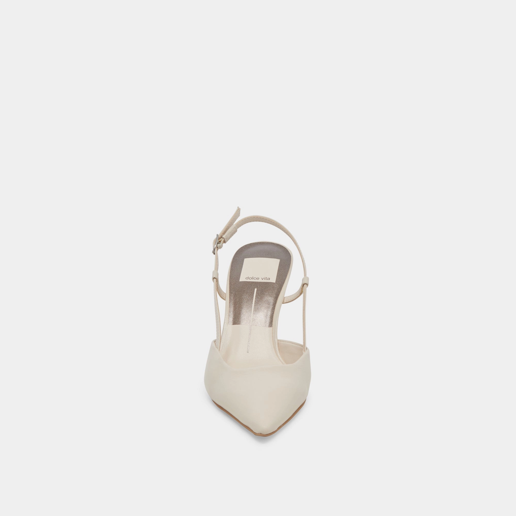 KIM HEELS IVORY CRINKLE PATENT - re:vita