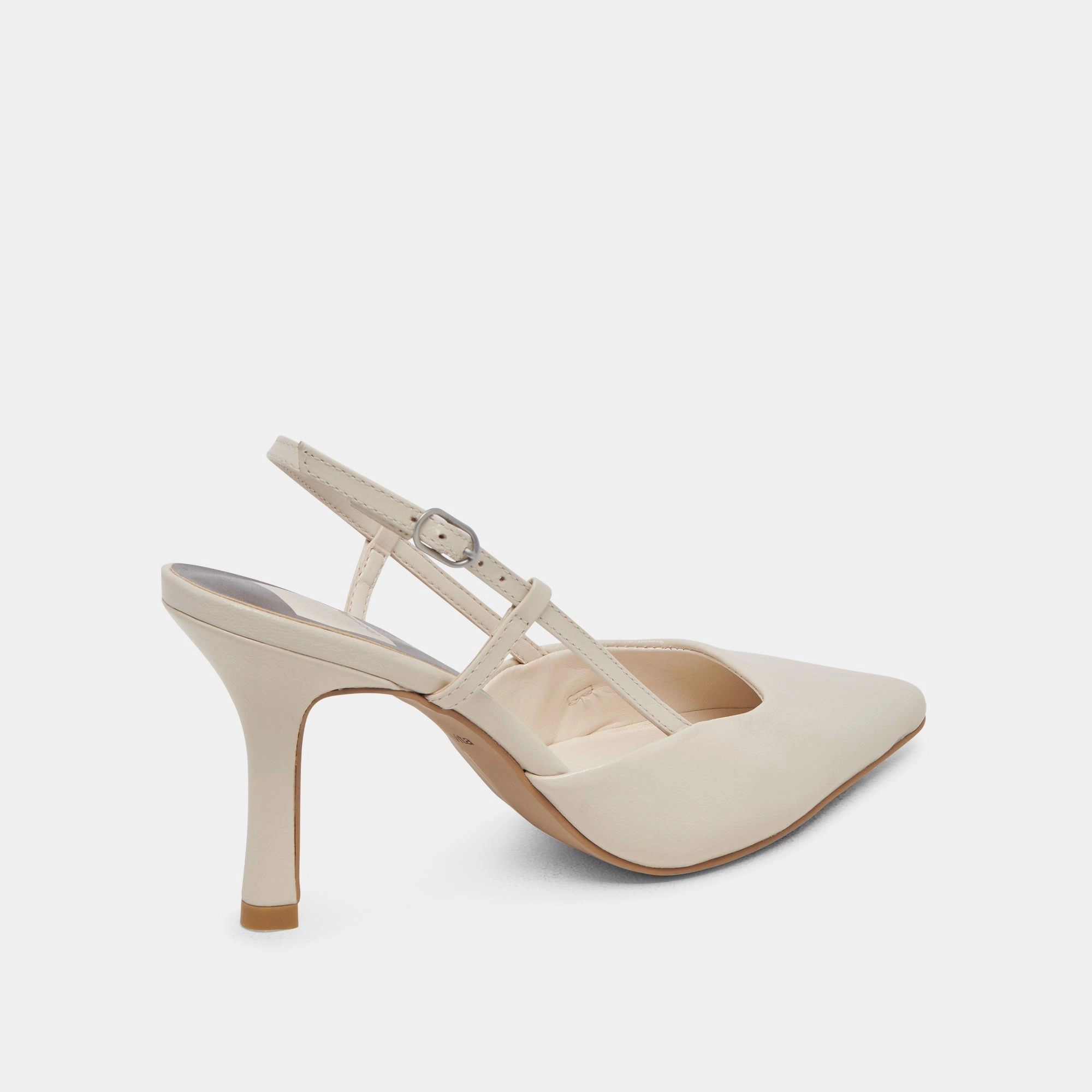 KIM HEELS IVORY CRINKLE PATENT - re:vita