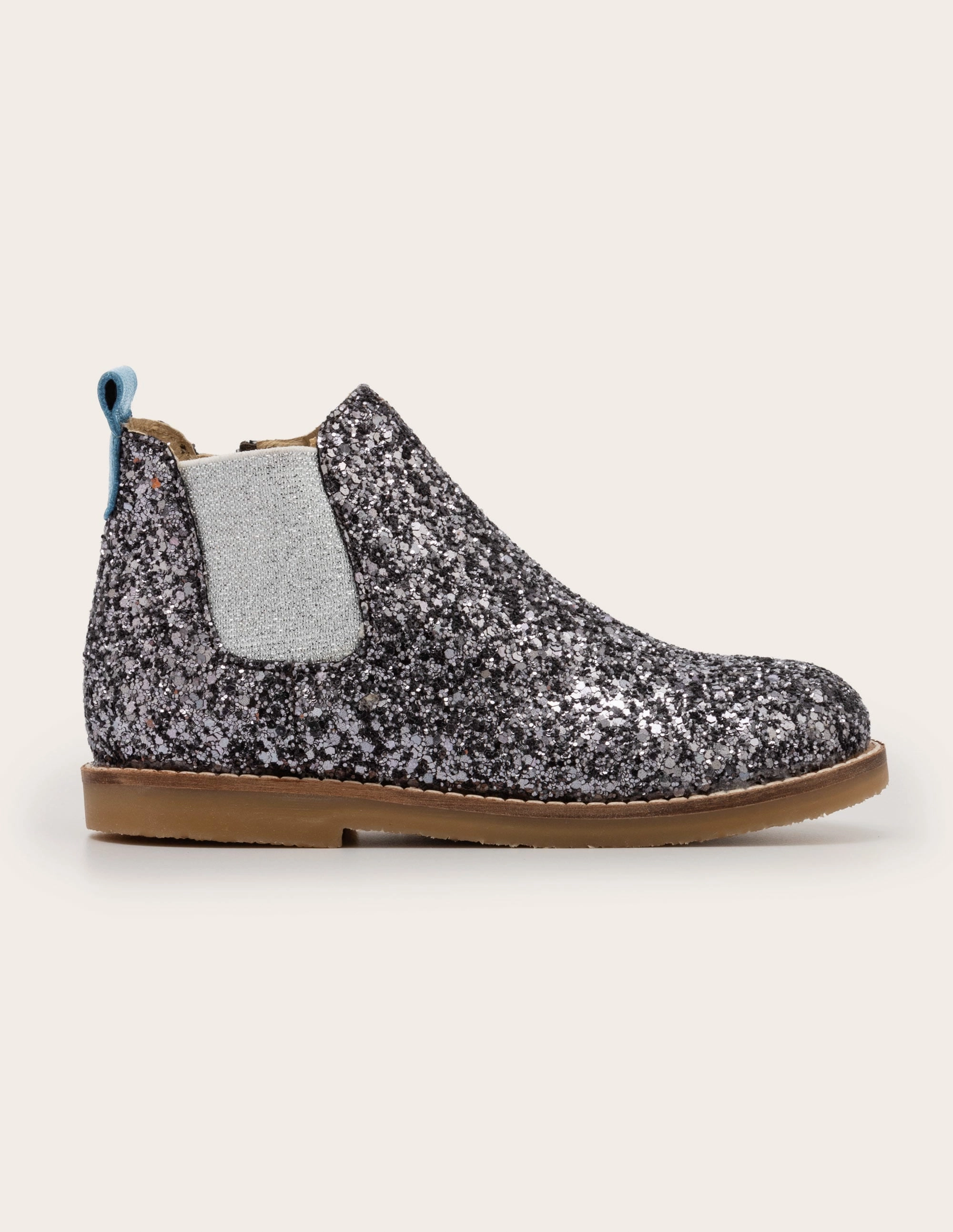 Leather Chelsea Boots-Mystic Metallic Glitter