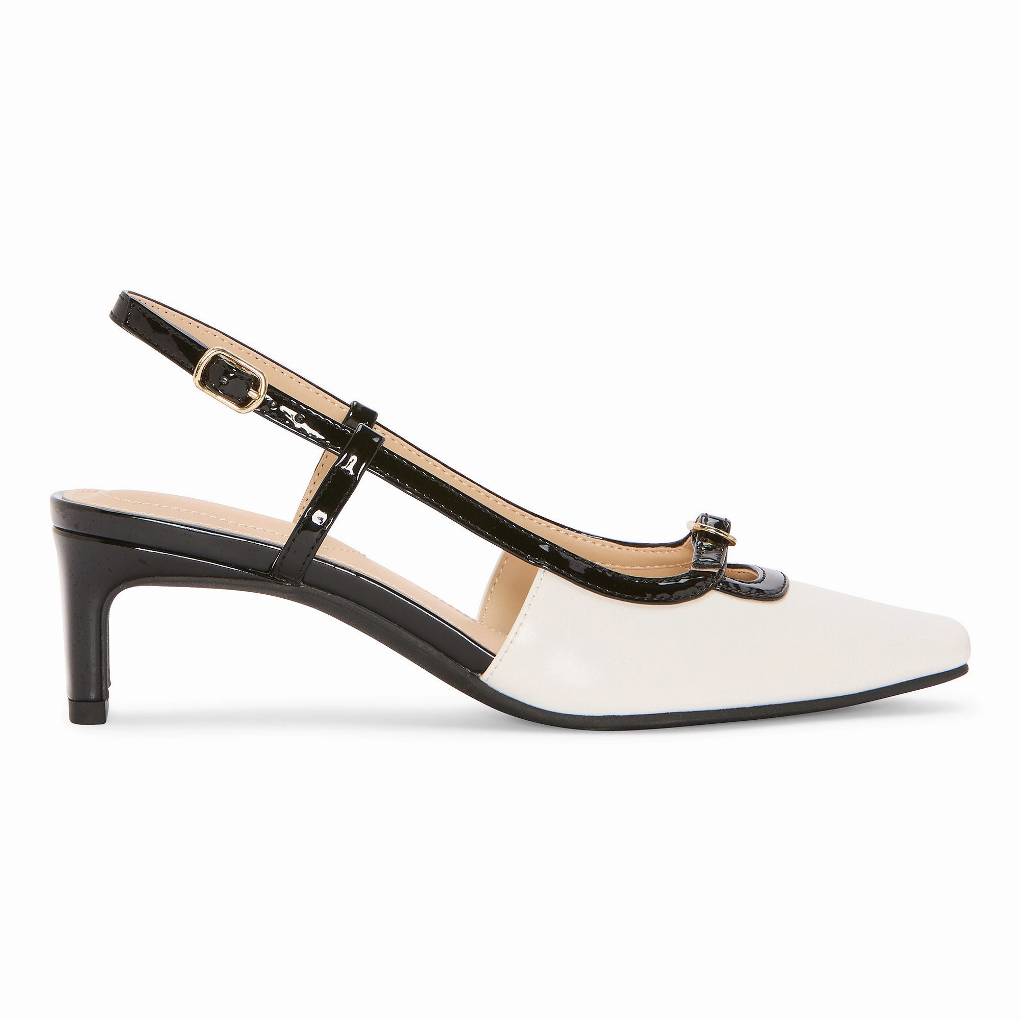Liz Claiborne Womens Riverview Spool Heel Pumps - CREAM 6 MEDIUM