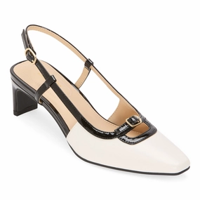 Liz Claiborne Womens Riverview Spool Heel Pumps - CREAM 6 MEDIUM