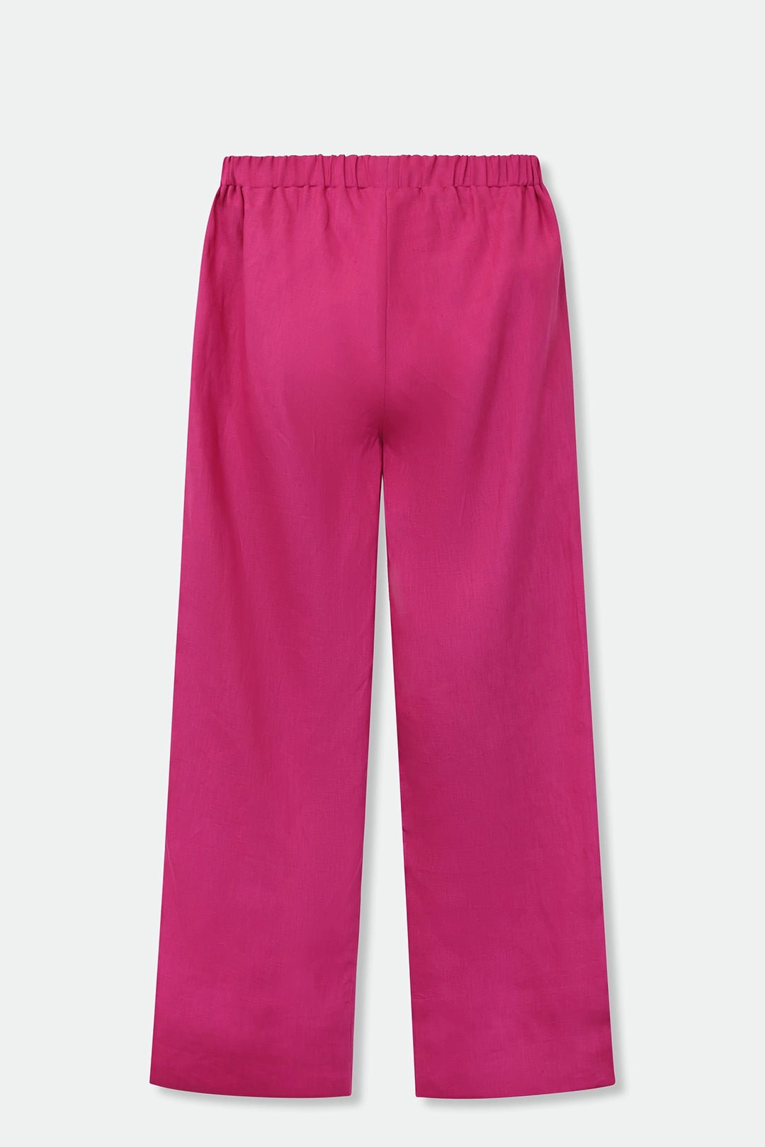 LONG BLOOM PANT IN PREMIUM ITALIAN LINEN BERRY