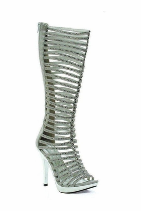 M-STELLA Platform Sandal | Silver Faux Leather