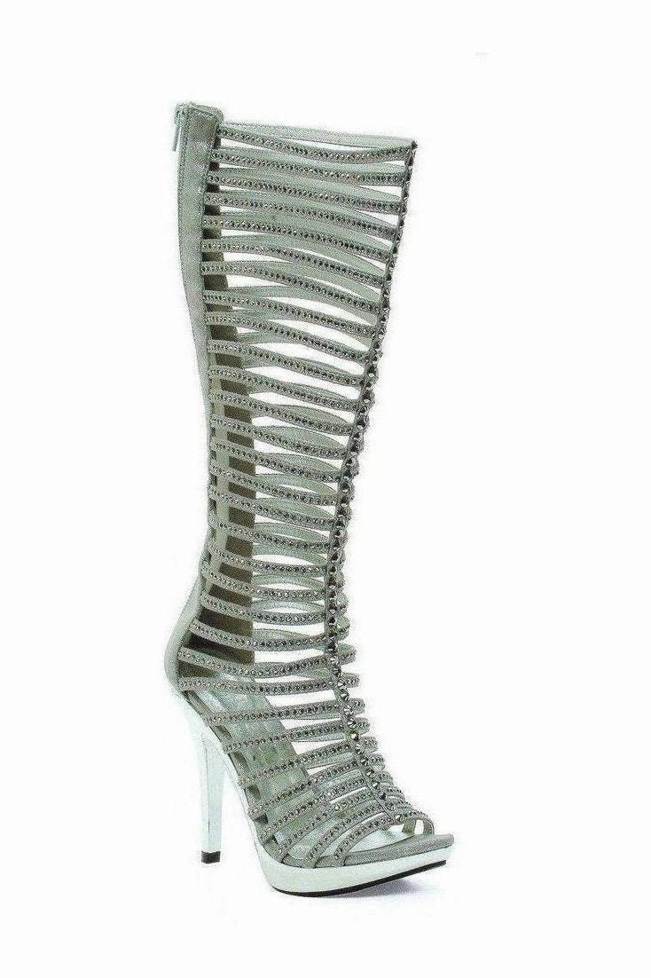 M-STELLA Platform Sandal | Silver Faux Leather