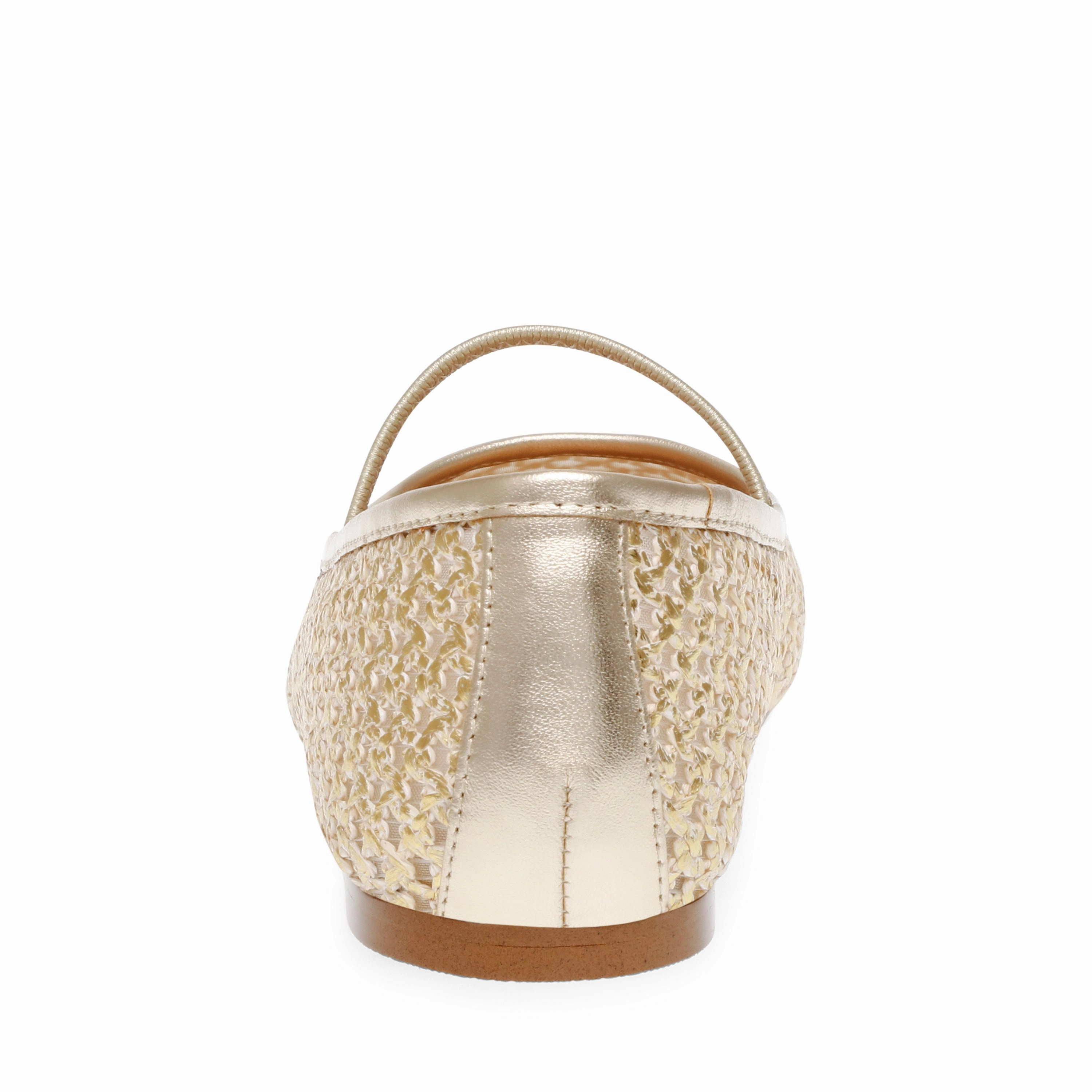 Majorca Flat Shoe GOLD RAFFIA