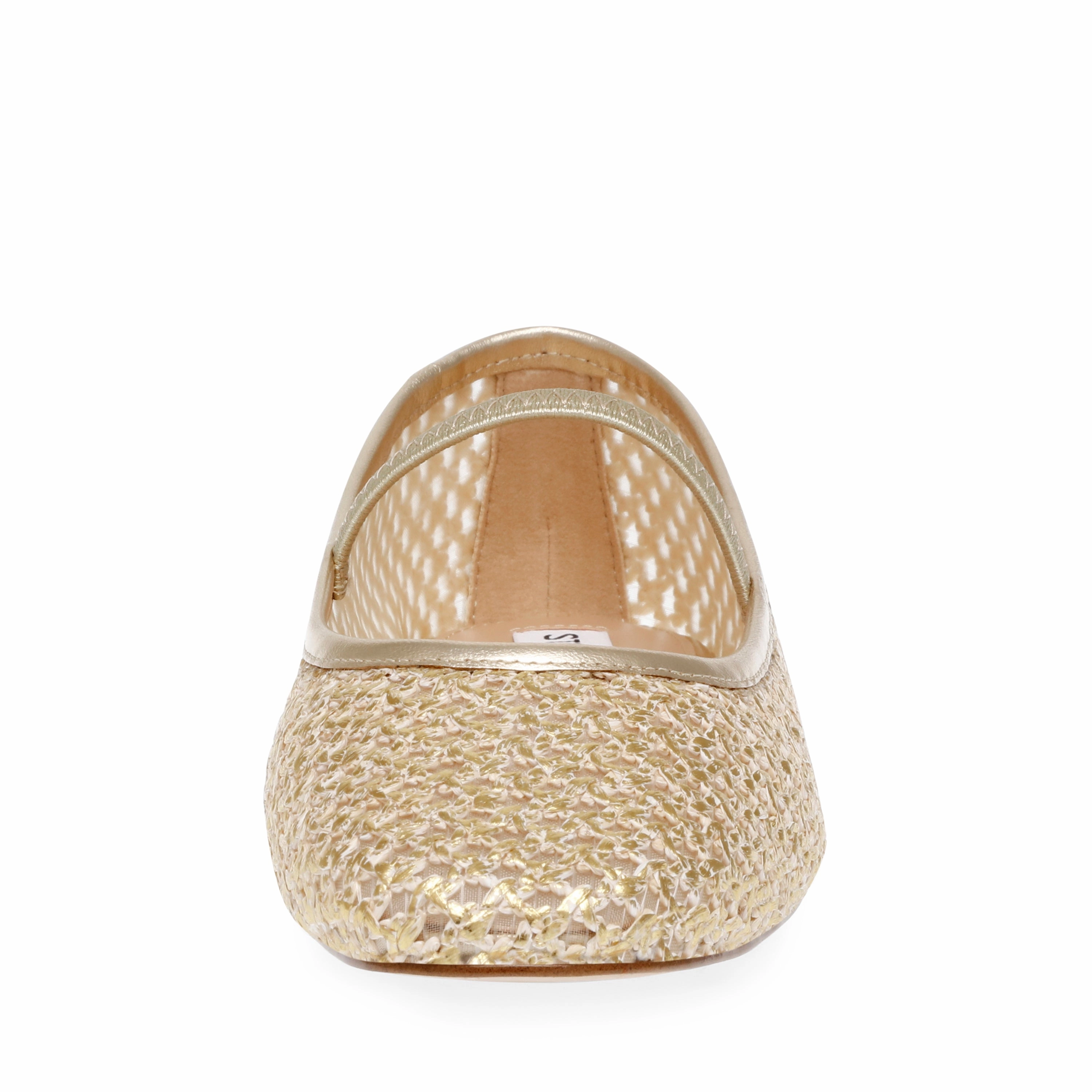 Majorca Flat Shoe GOLD RAFFIA