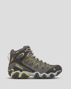 Men's Oboz Sawtooth II Mid Waterproof Hiking Boots - Wide - Dark Shadow/Woodbine Green