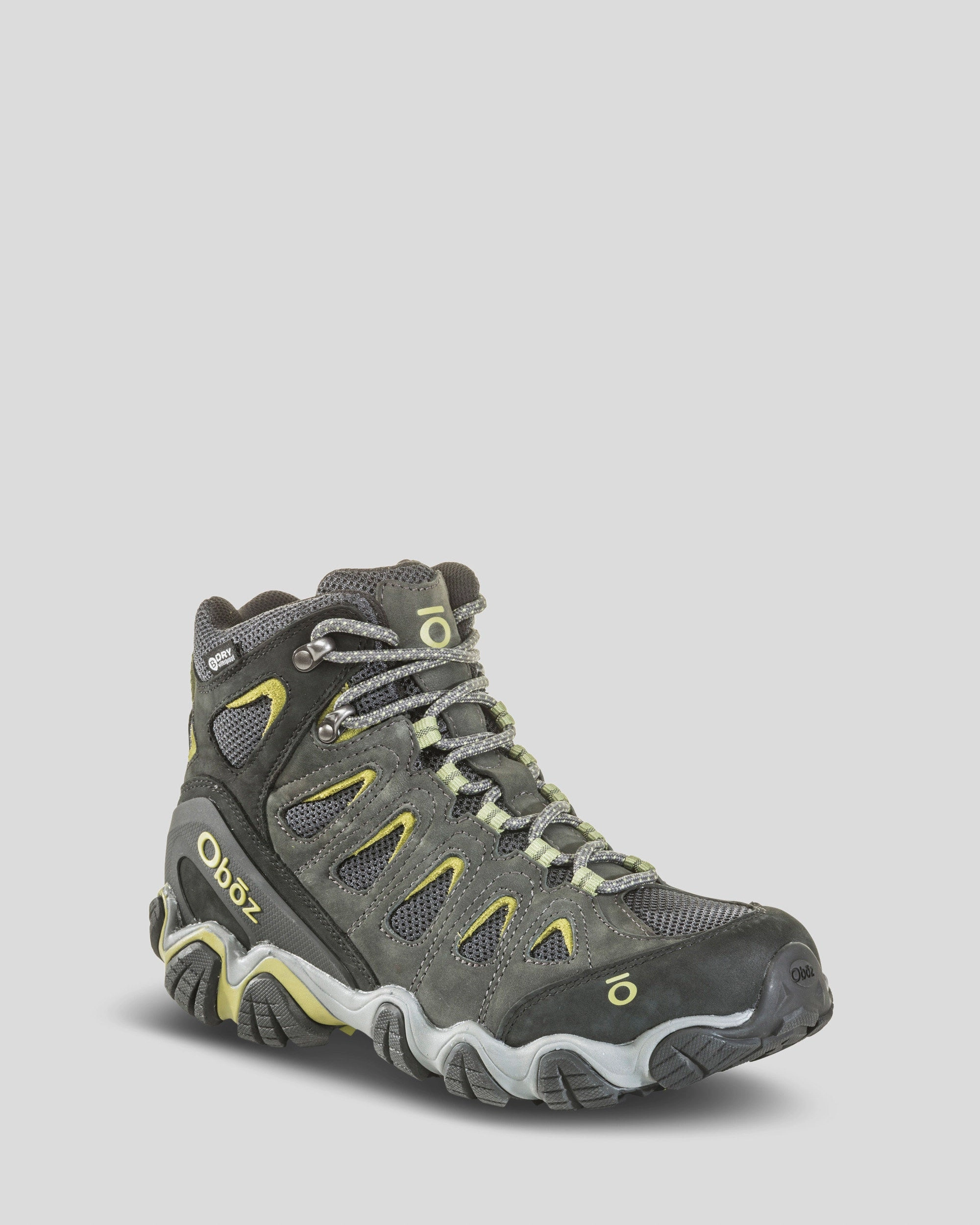 Men's Oboz Sawtooth II Mid Waterproof Hiking Boots - Wide - Dark Shadow/Woodbine Green