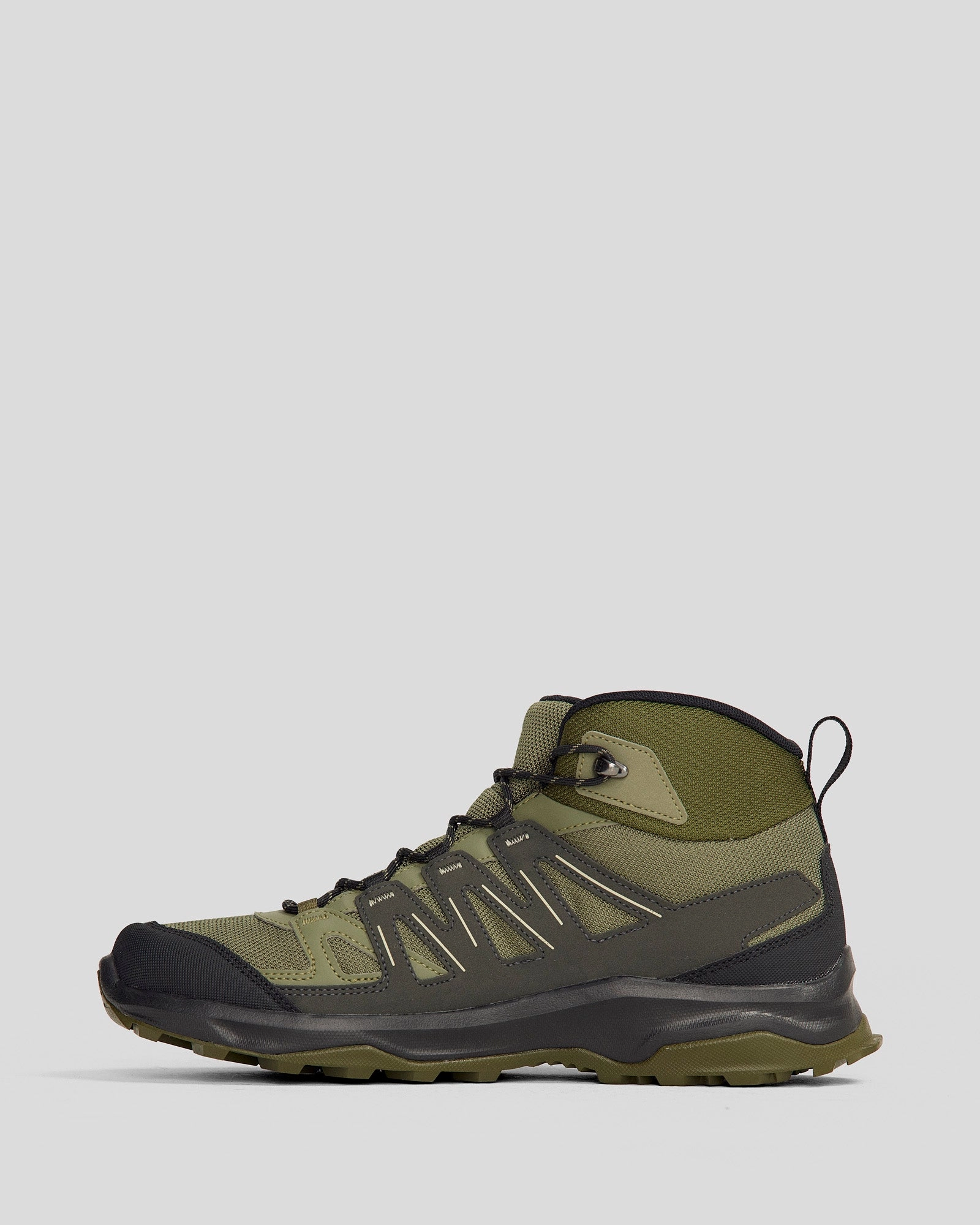 Men's Salomon Grivola Mid Waterproof Hiking Boots - Deep Lichen Green/ Black/Olive Night