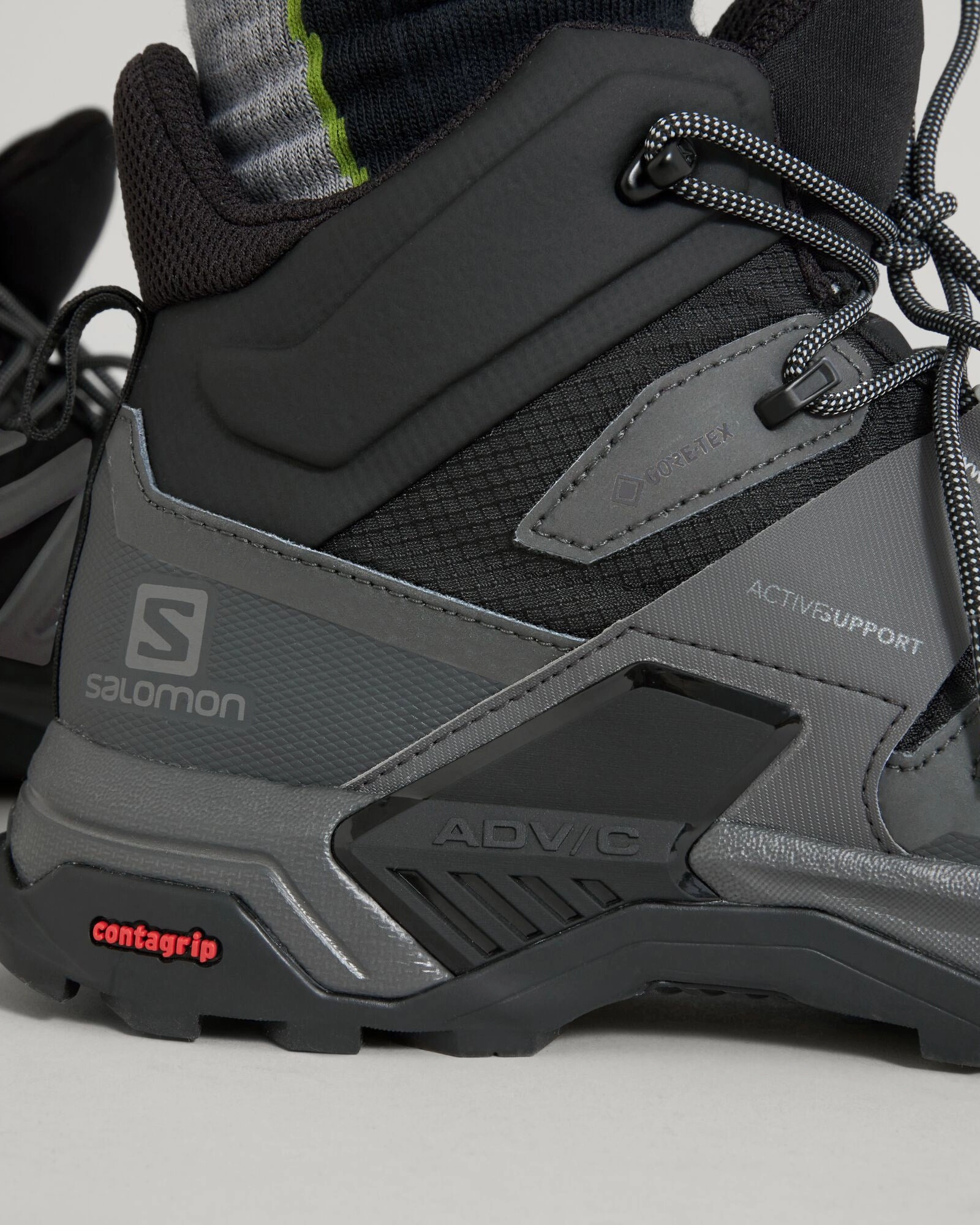 Men's Salomon X Ultra 4 GORE-TEX Mid Hiking Boots - Black/Magnet/Pearl Blue