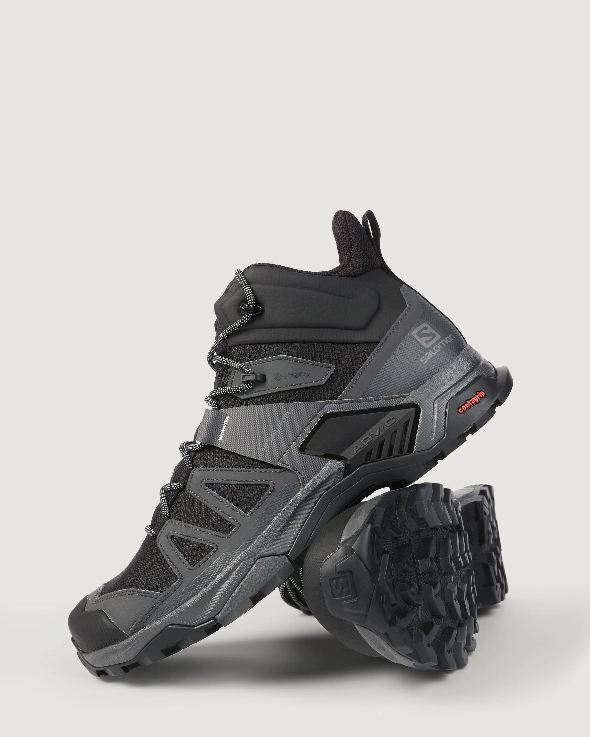 Men's Salomon X Ultra 4 GORE-TEX Mid Hiking Boots - Black/Magnet/Pearl Blue