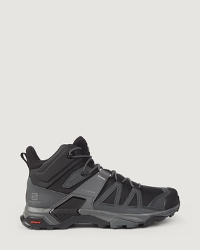 Men's Salomon X Ultra 4 GORE-TEX Mid Hiking Boots - Wide - Black/Magnet/Pearl Blue