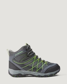 Messey Mid Kids' Unisex Boots v2 - Grey/Green