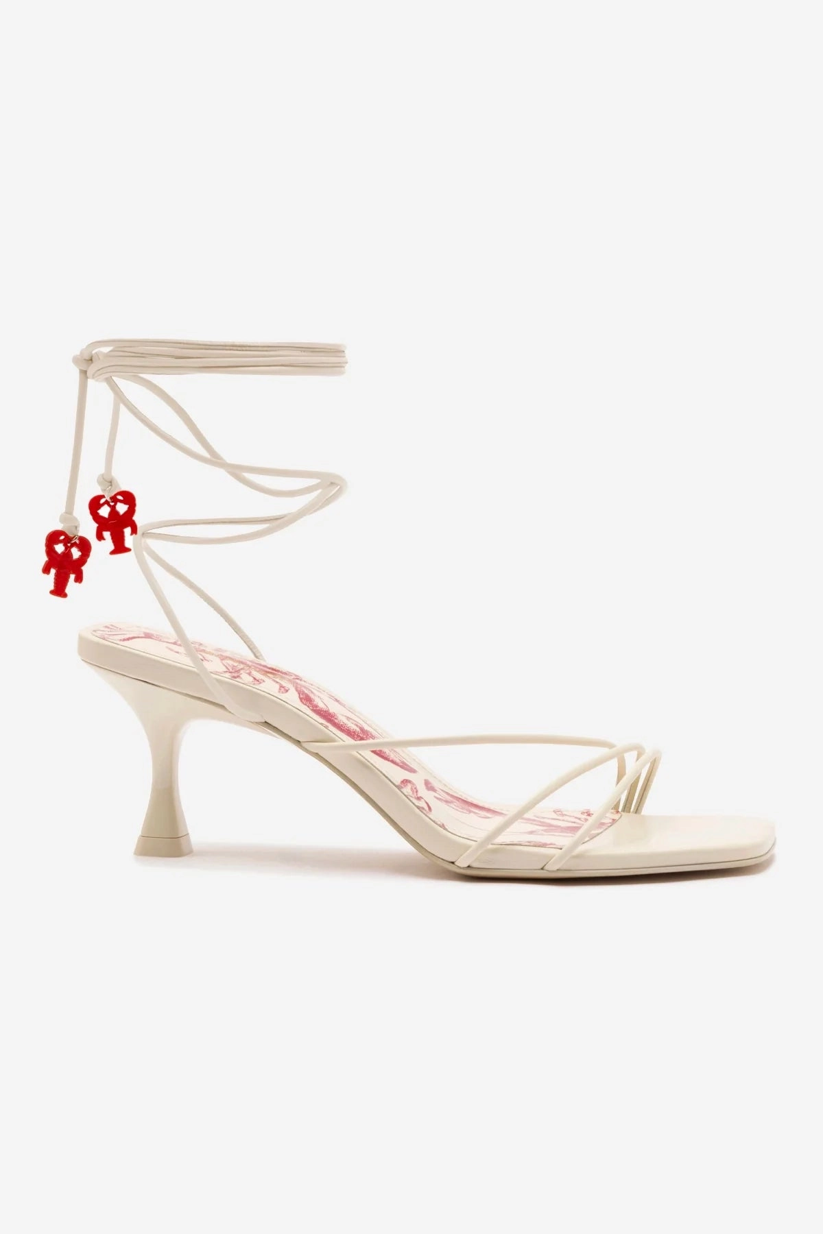 Nadia Sandal In Ivory Leather