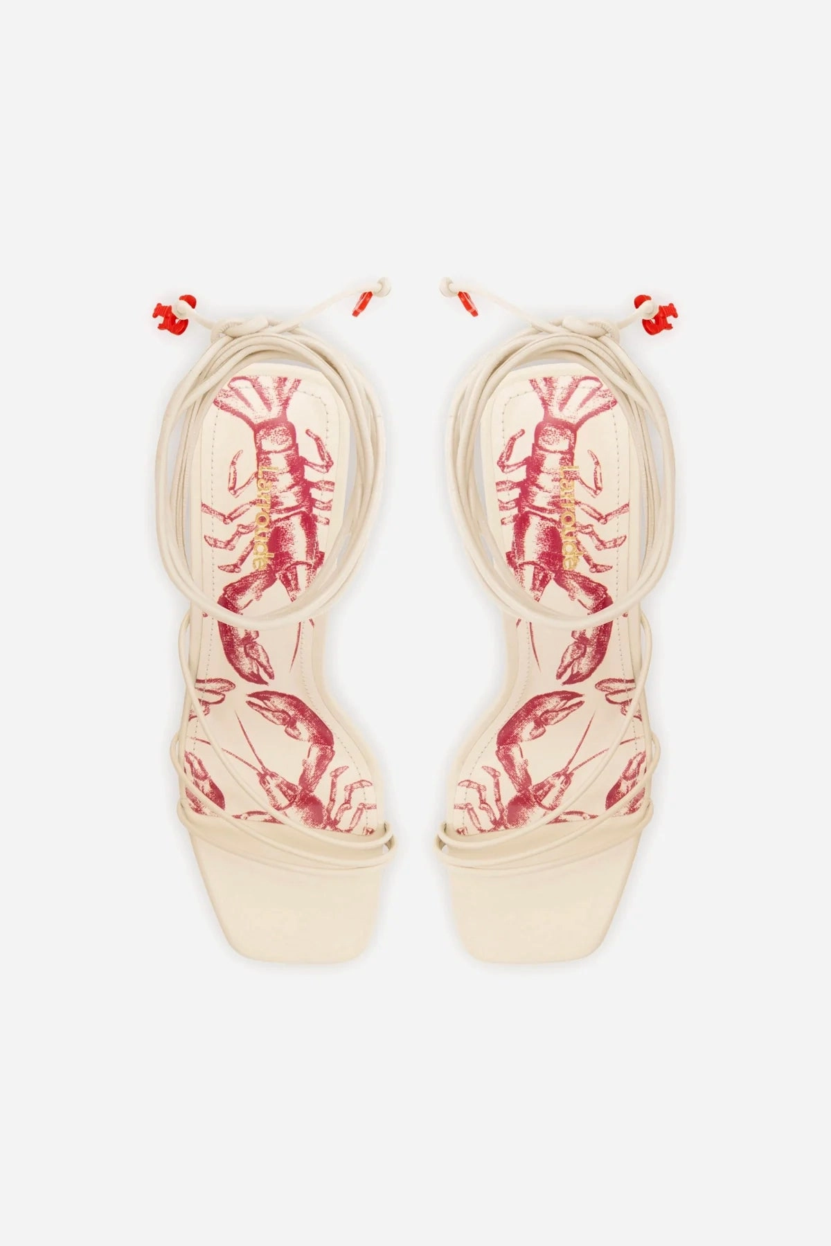 Nadia Sandal In Ivory Leather