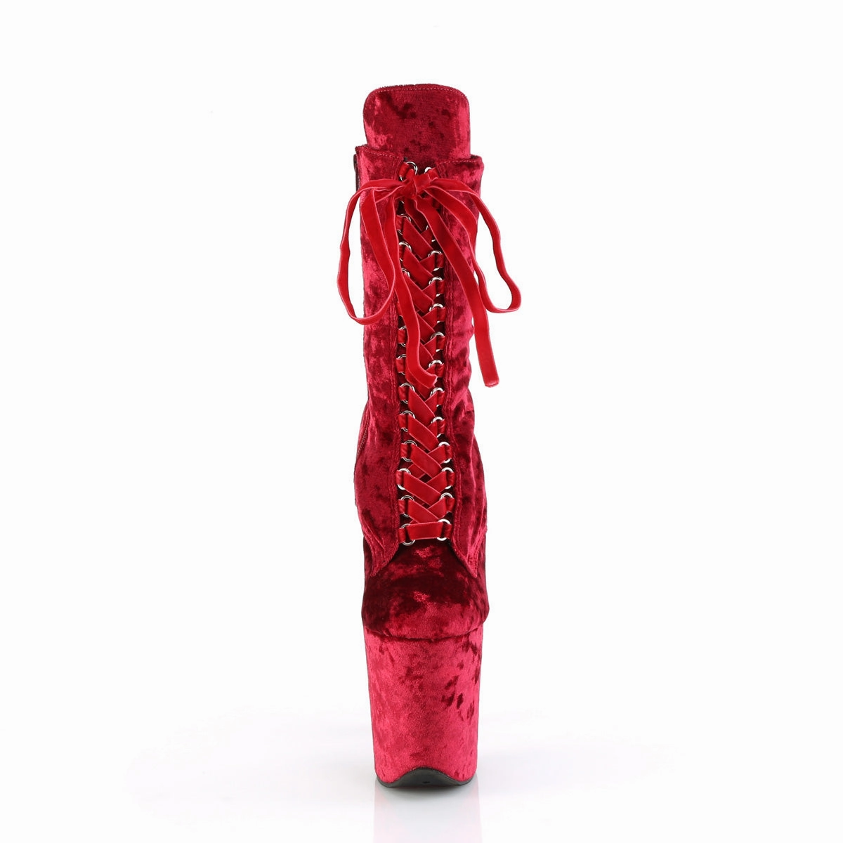 Pleaser Flamingo-1045VEL-Red-Size 5-Clearance