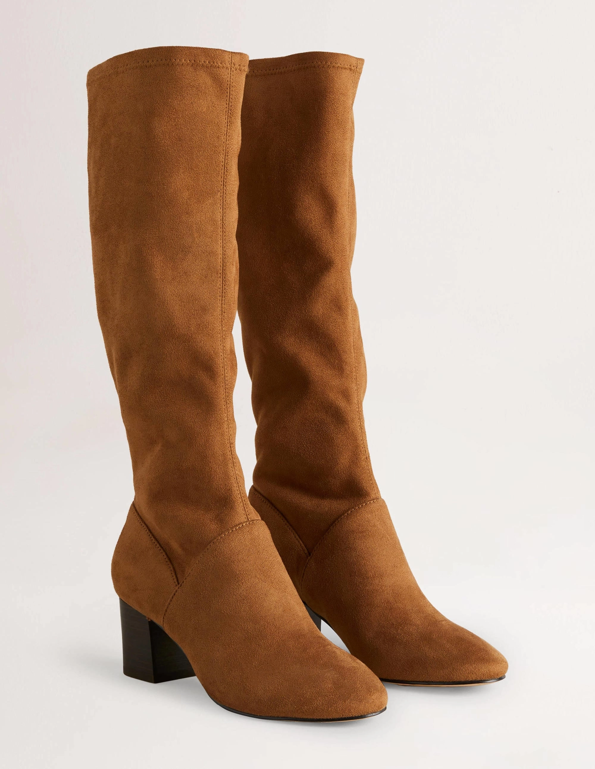 Round Toe Stretch Boots-Acorn