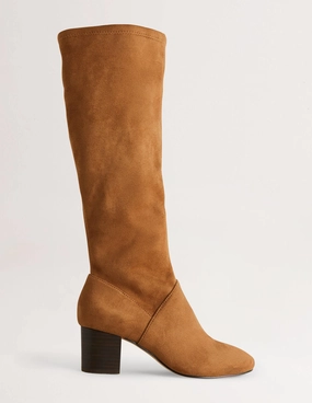 Round Toe Stretch Boots-Acorn