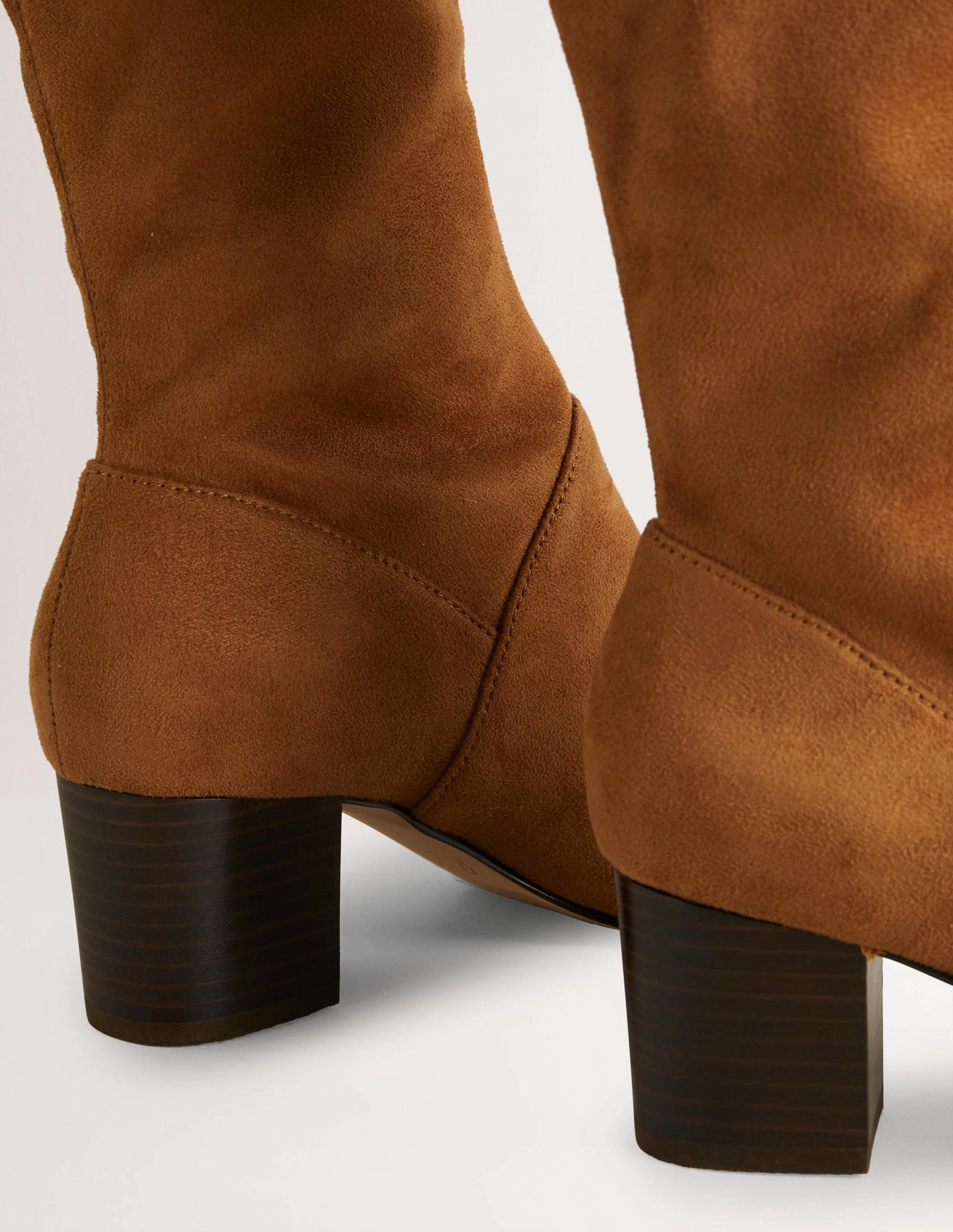 Round Toe Stretch Boots-Acorn