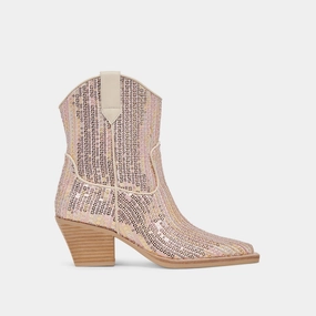 RUNA SEQUIN BOOTS CREME SEQUIN
