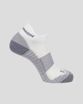 Salomon Aero Ankle Socks - White/Quarry/Quiet Shade